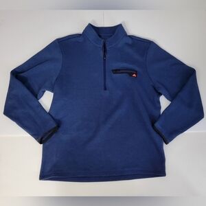 Adidas Golf Blue Long Sleeve Knitted Mens Quarter Zip Up Pullover Sweater